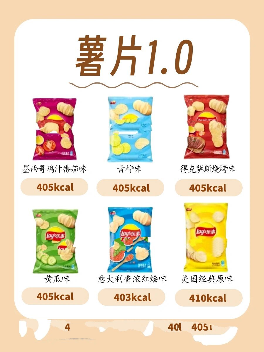 薯片热量测评60减脂人嘴馋必看