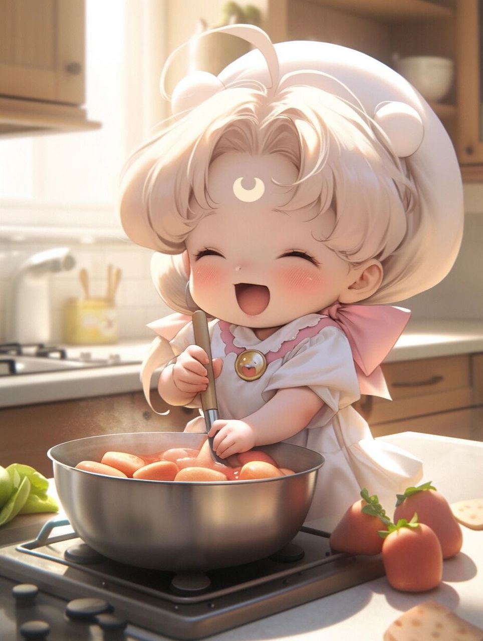 做饭头像系|三餐四季不必太匆忙 可爱小厨娘为您做饭,可以多吃两碗