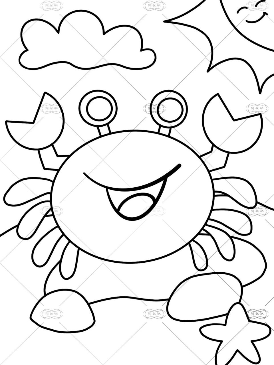 少儿美术|小螃蟹儿童画|6-8岁儿童画|马克笔 今天一起来画小螃蟹吧