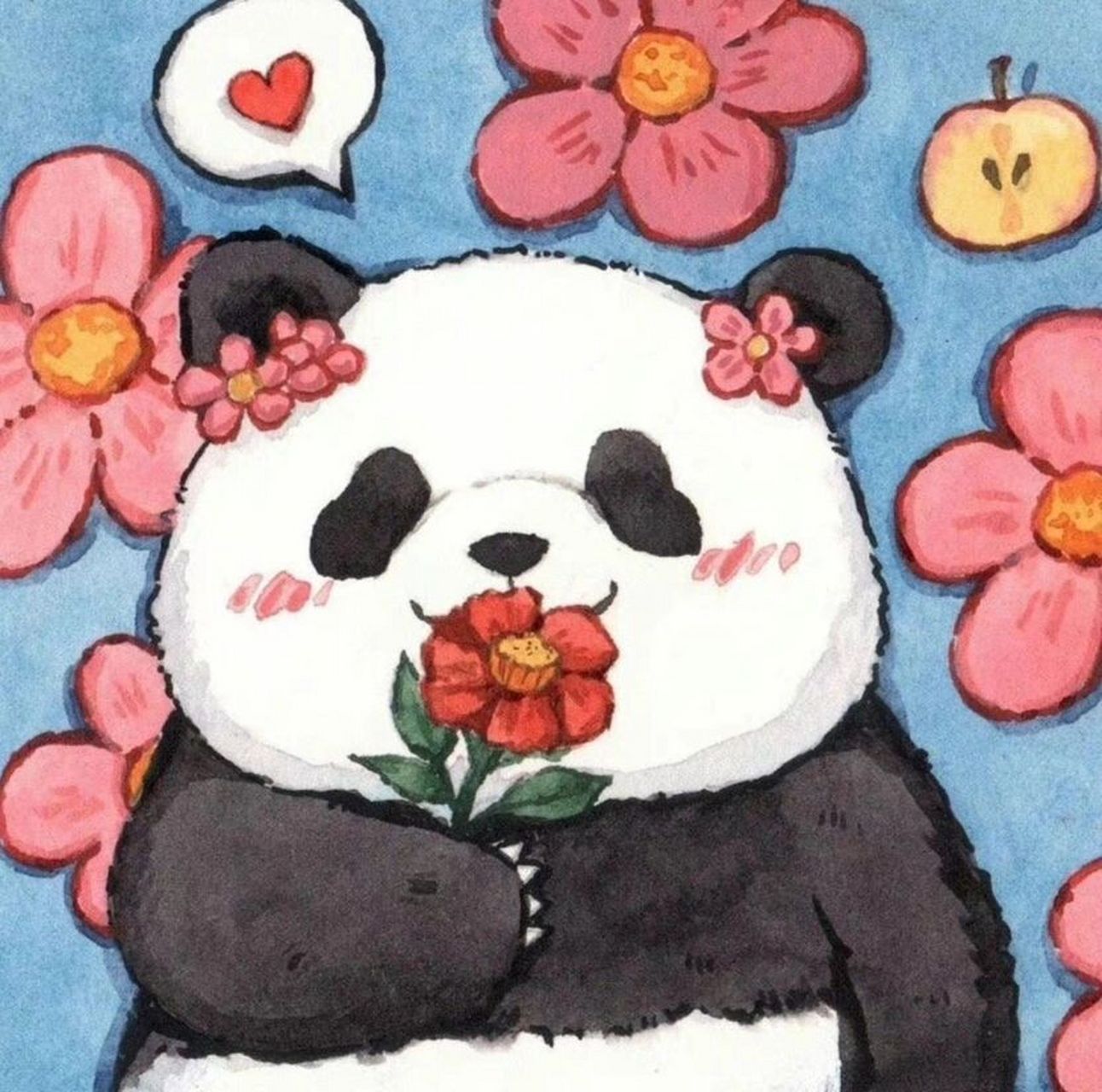 熊猫花花头像～ 只发后面的没有流量92 希望饱饱们早日回家!