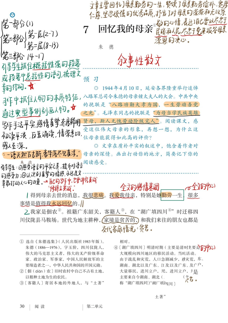 《回忆我的母亲》笔记图片