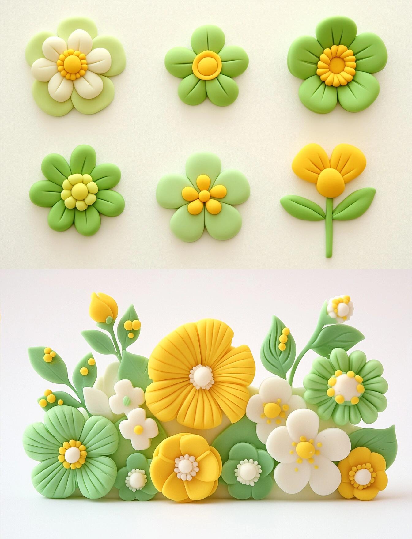 黏土创意手工,春天花花来啦(二)