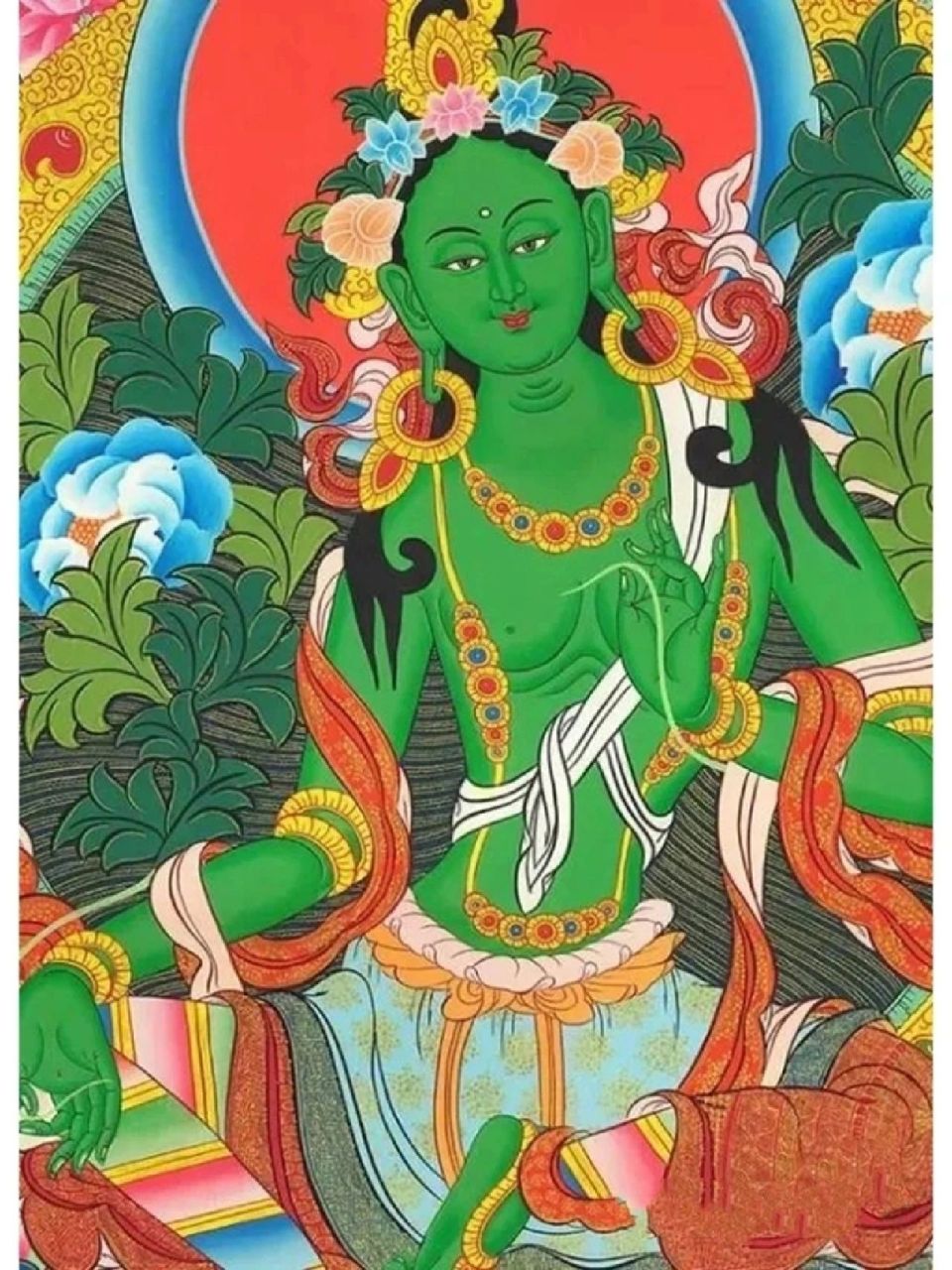 绿度母菩萨壁纸,喜欢的拿走|7815 嗡.大咧.度大咧.度咧.梭哈.