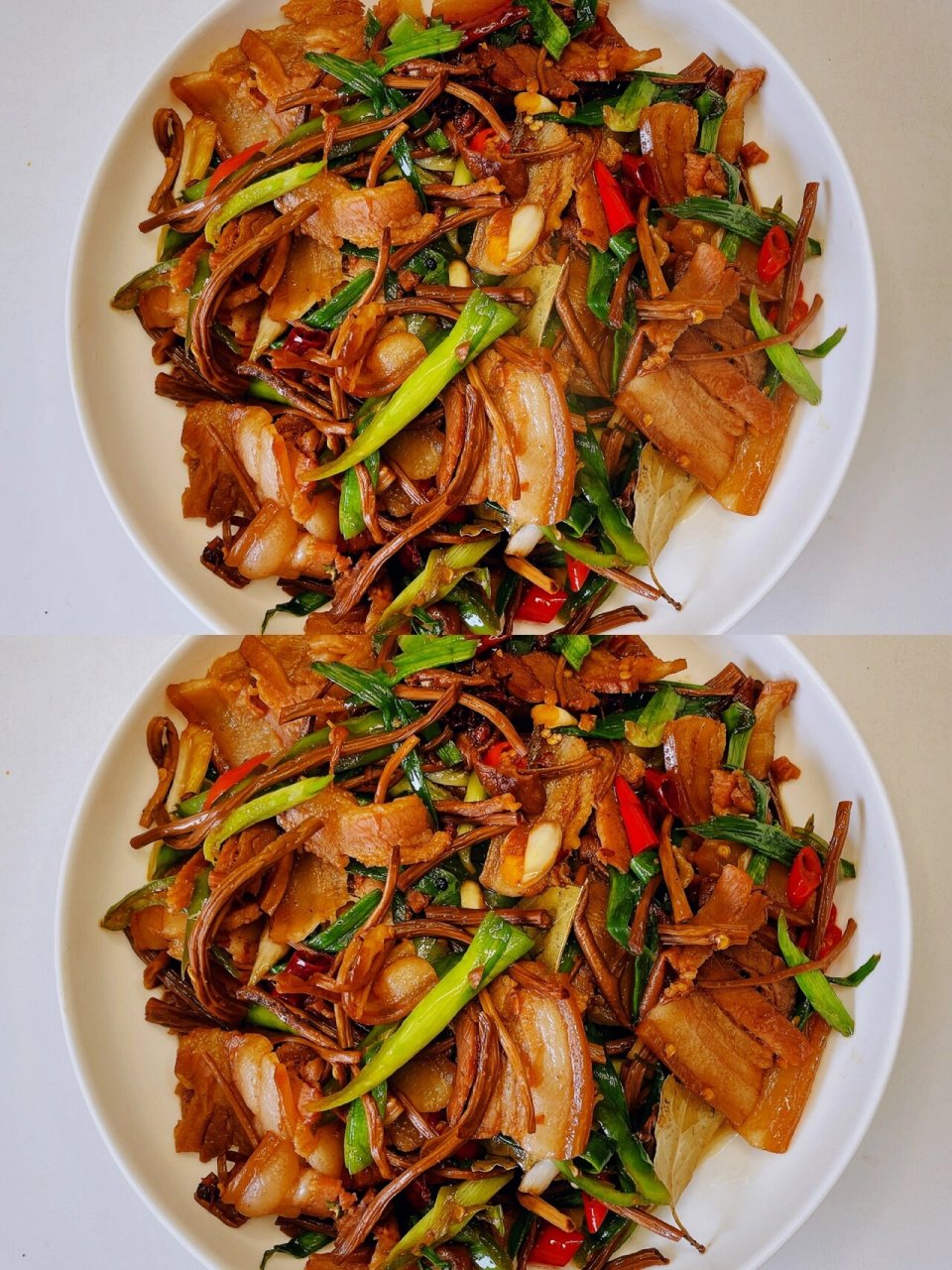 饭遭殃系列|干锅茶树菇腊肉98香到姥姥家哦 炒腊肉本身就是个超赞的