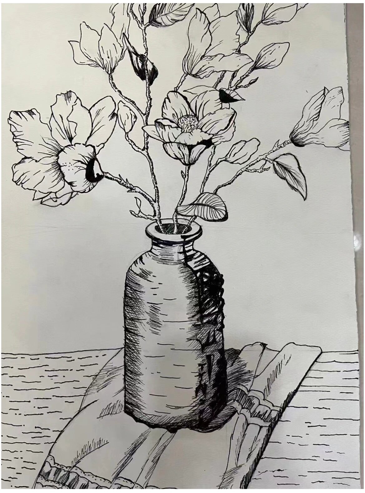 中国美术学院考级速写 5级范画分享