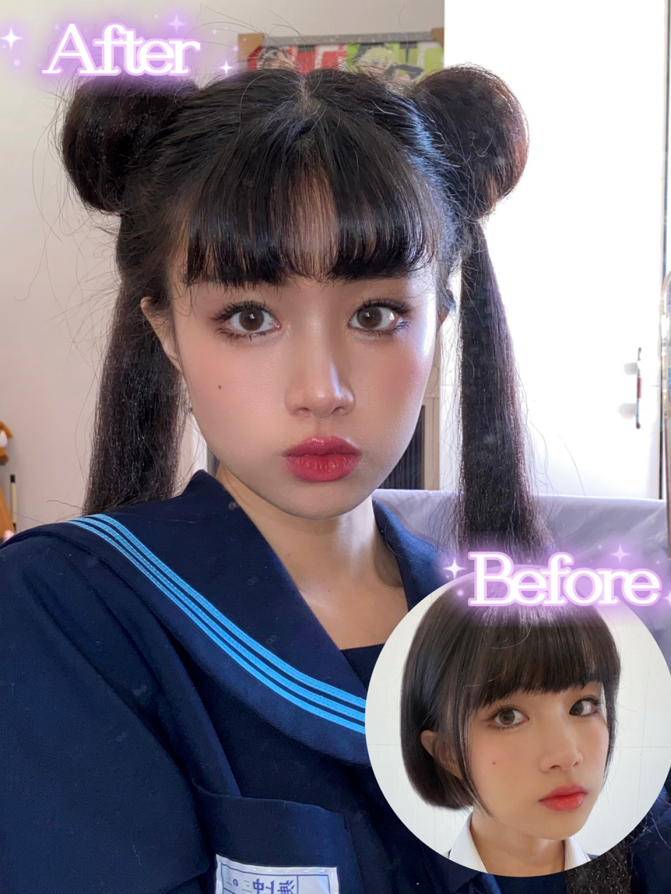 美少女战士水兵月同款发型78 跟着一个图片教程学的,大家感兴趣可以