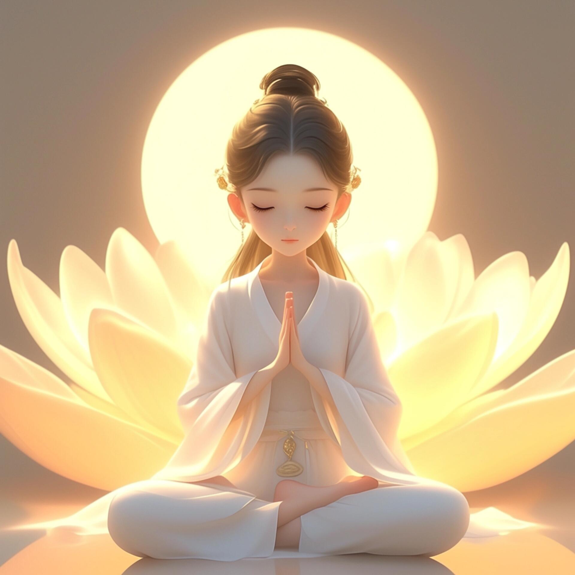 远离世俗的佛系女头