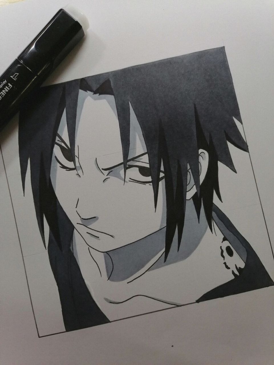 佐助教程 #火影忍者# #手绘教程# #佐助# 总有那风吹不散的温柔