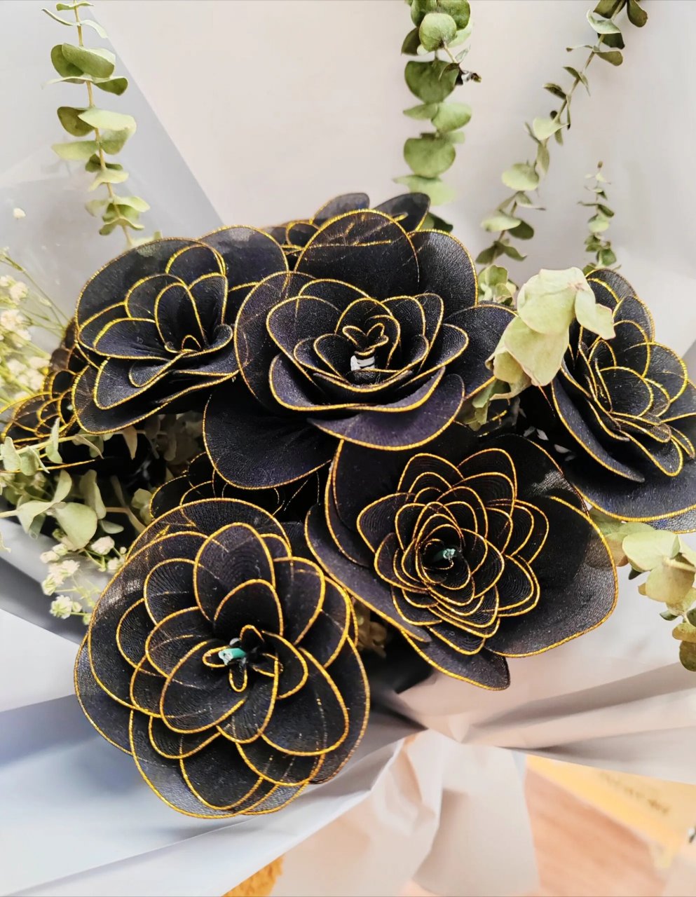 手工—丝网花 学前教育的孩子们的丝网花作品