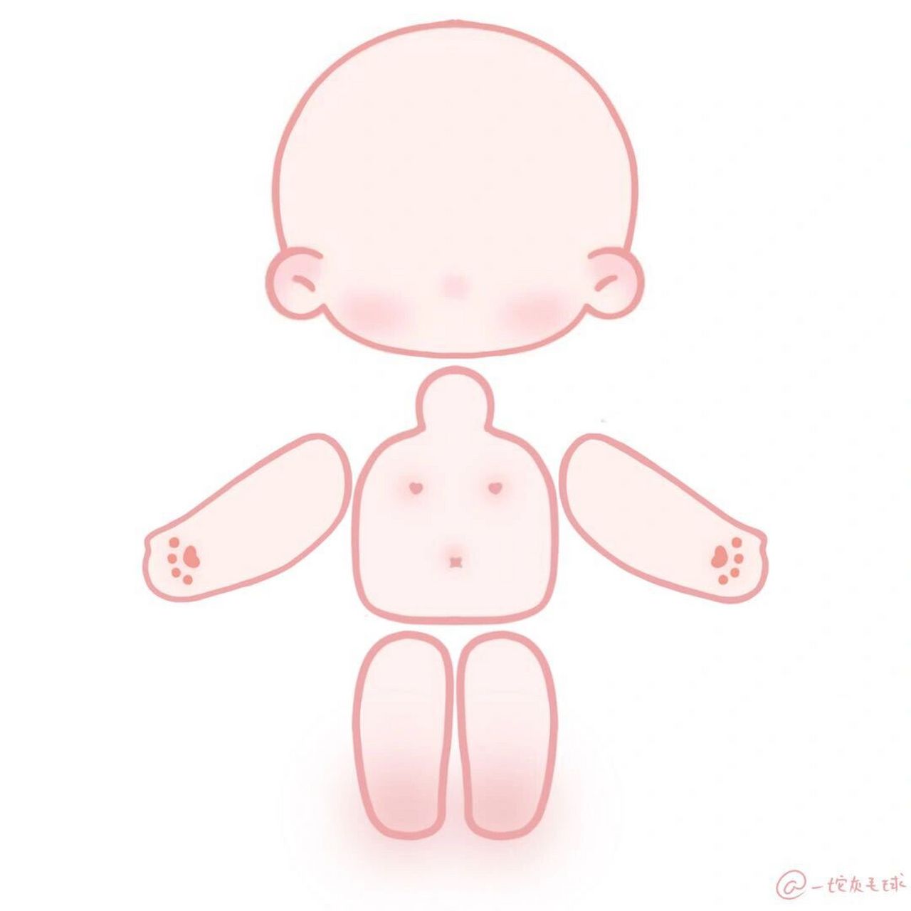 人模板 无偿 可动纸片人 纸片人 棉花娃娃 可动纸片人 棉花娃娃模版