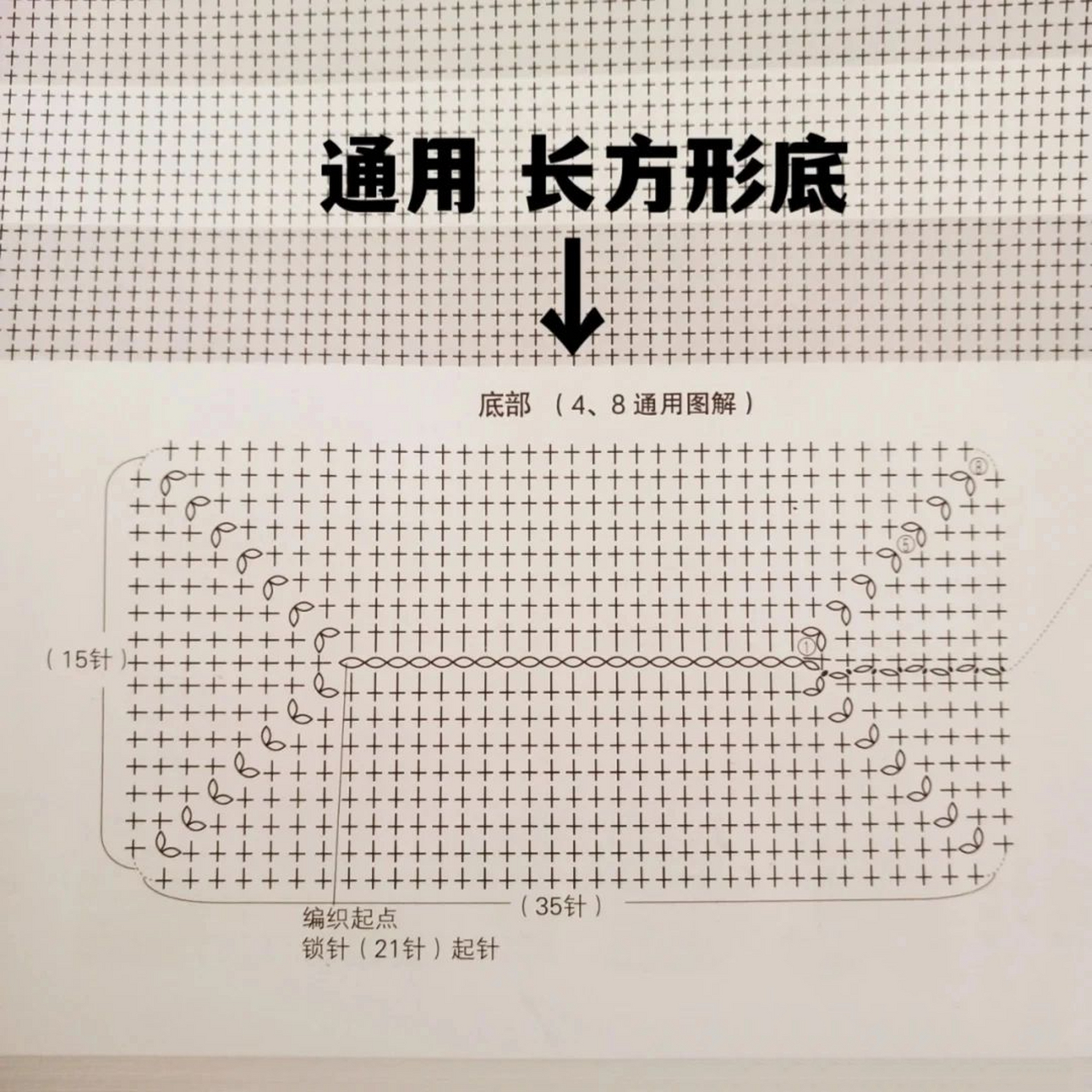 钩织包包|长方形通用包底【图解】 今天打算钩个湖蓝色的竹篮手提包