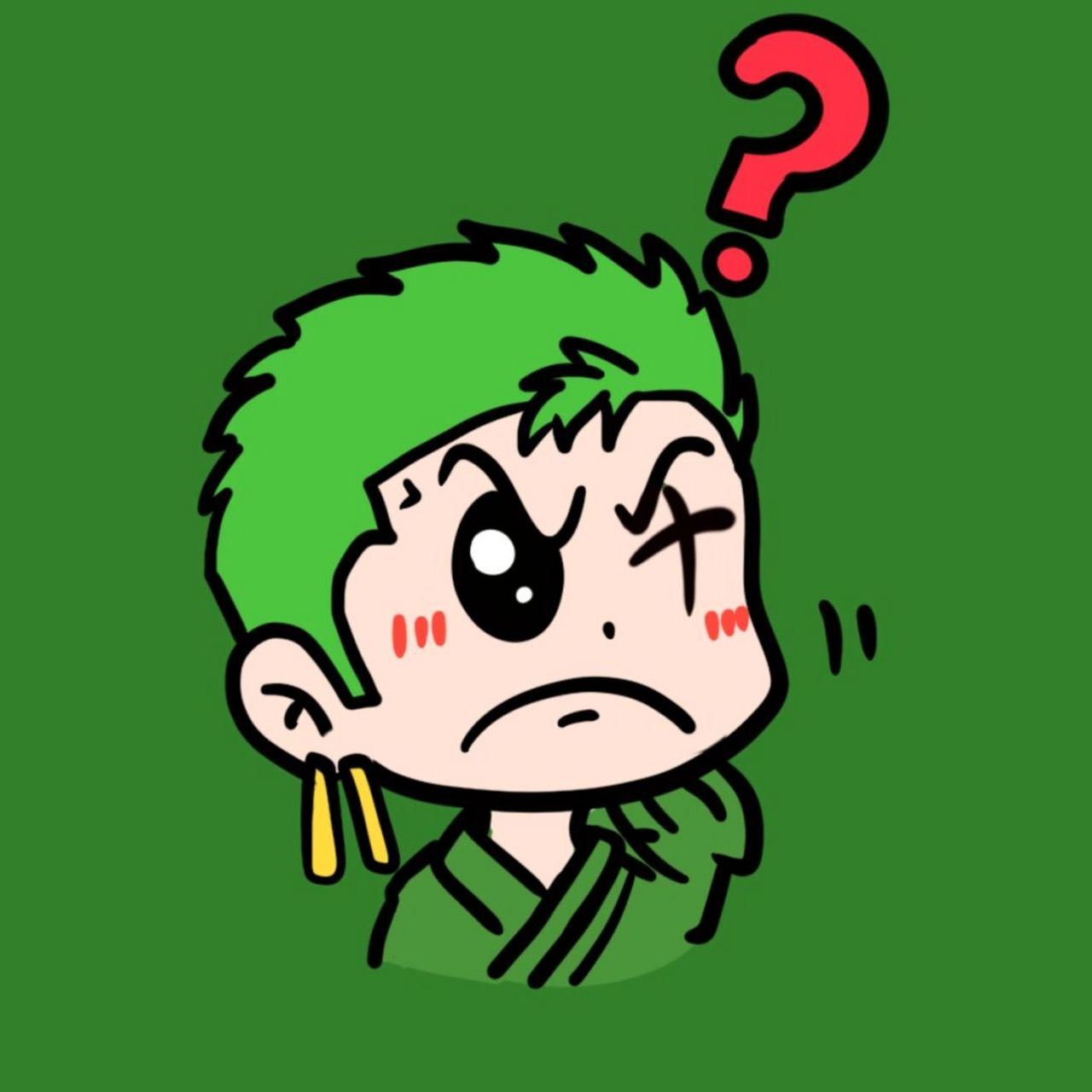 做了一组索隆的情侣头像 一组索隆的情侣头像 适合女(?