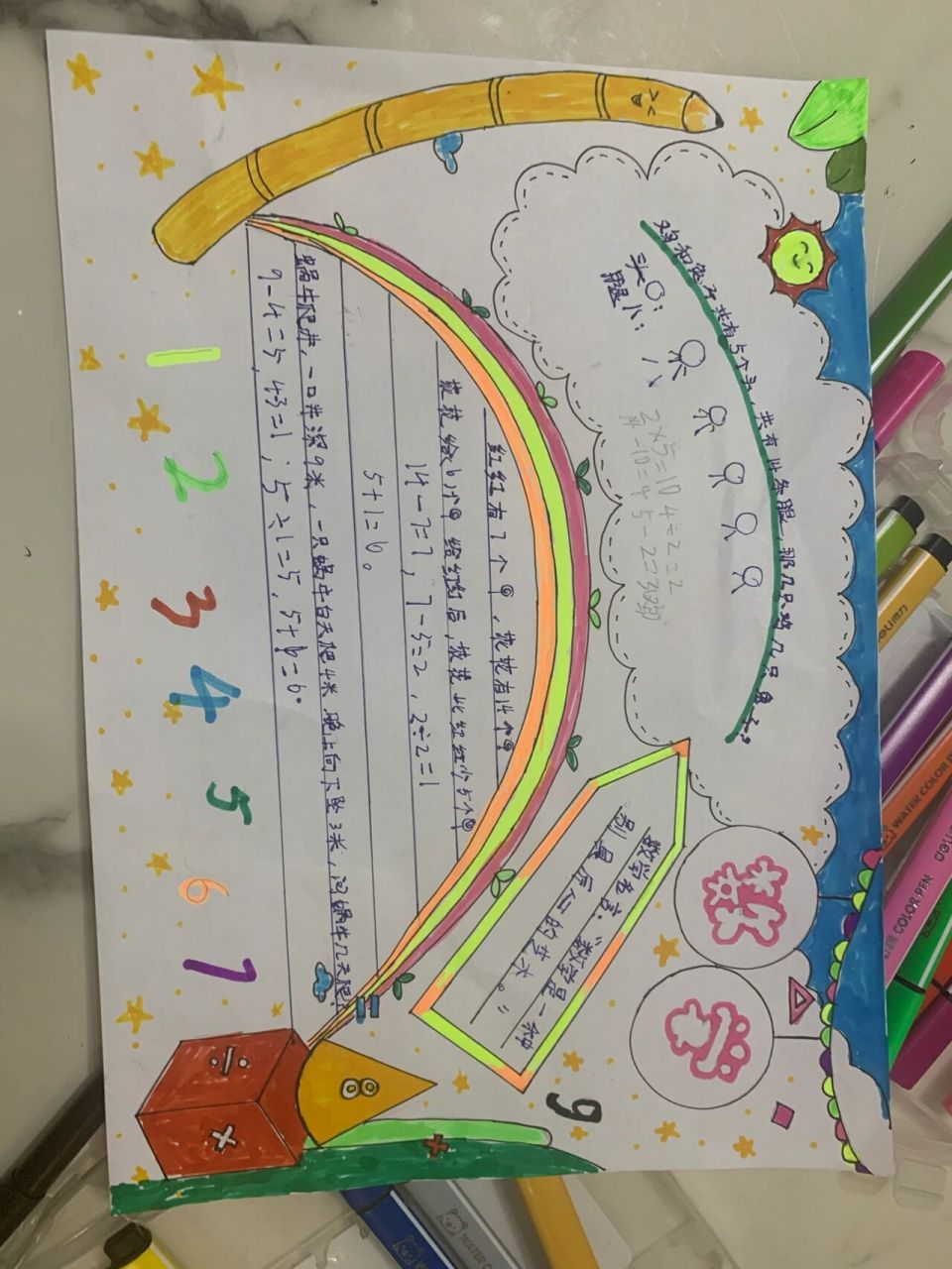 数学手抄报 二年级数学手抄报