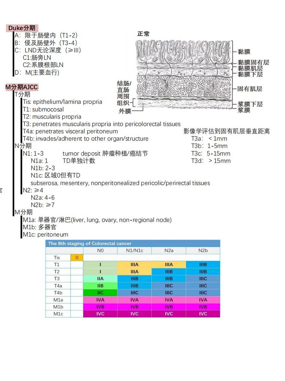 结直肠癌tnm分期(ajcc 8th) #思0202020202020202