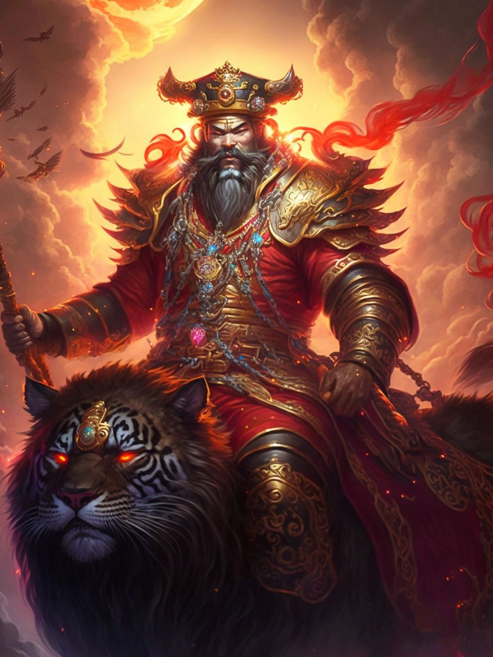 第一正财神赵公明  	 赵公明,又称赵玄坛,赵元帅,赵公元帅,是道教及