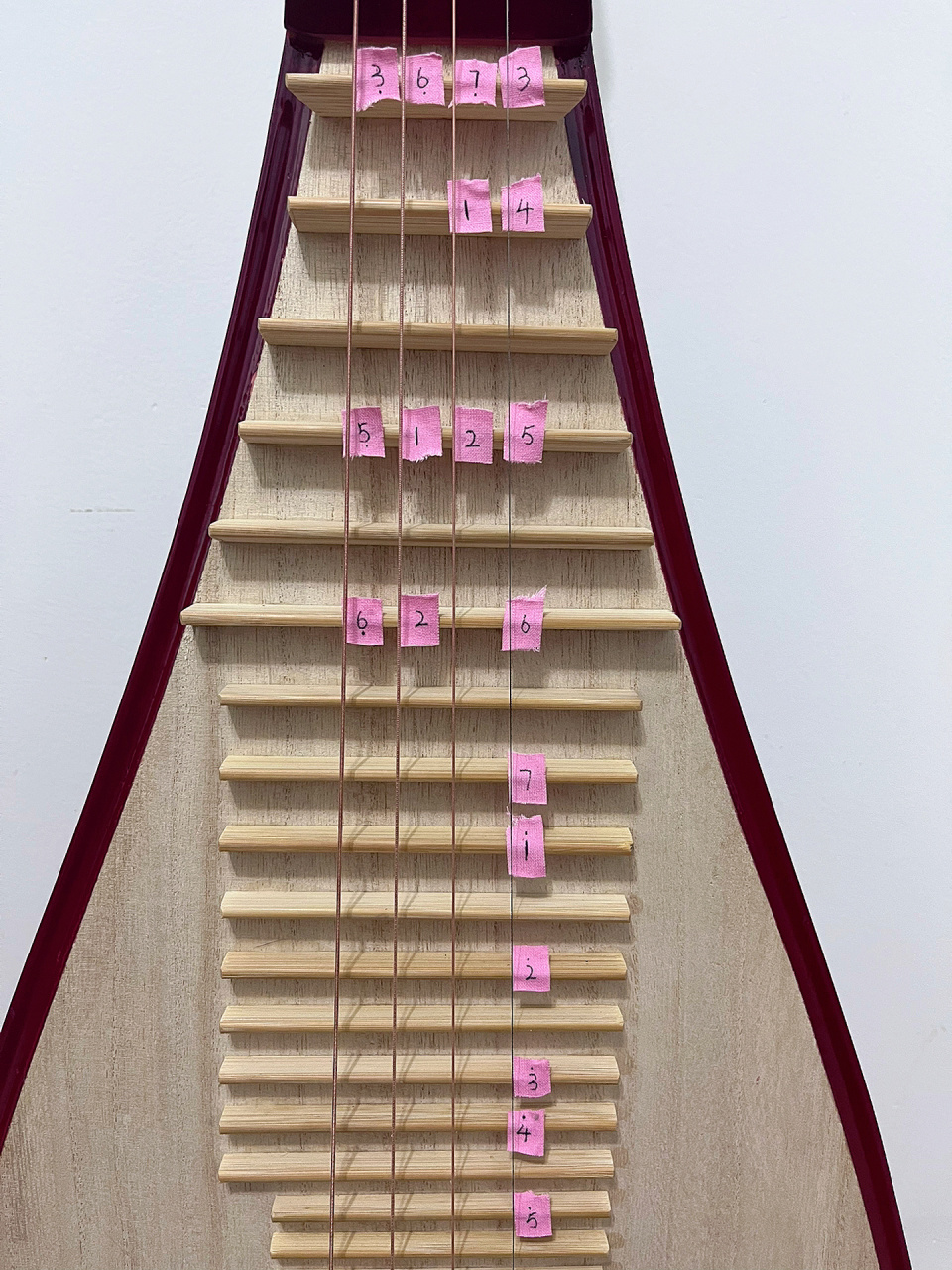 琵琶c大调把位图 纯干货9797 琵琶c调空弦 (子弦6 中弦3 老弦2 缠