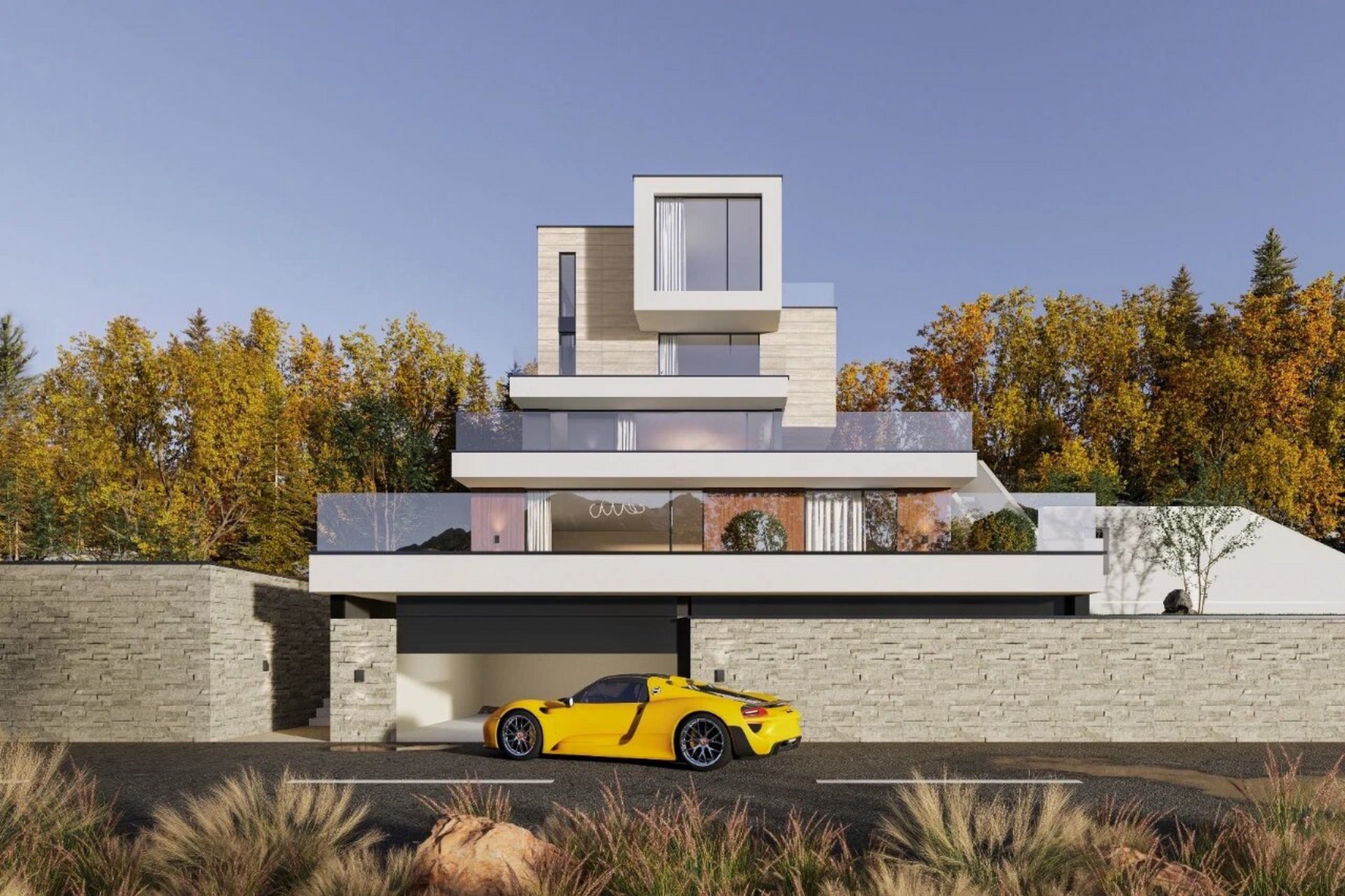 【乡筑原创 | 浙江绍兴坡地别墅】 92面对坡地地形设计上做到了