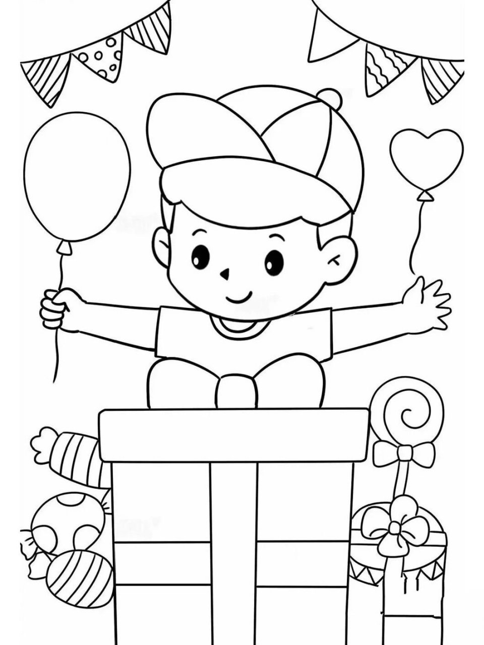 幼儿园六一儿童节简单绘画