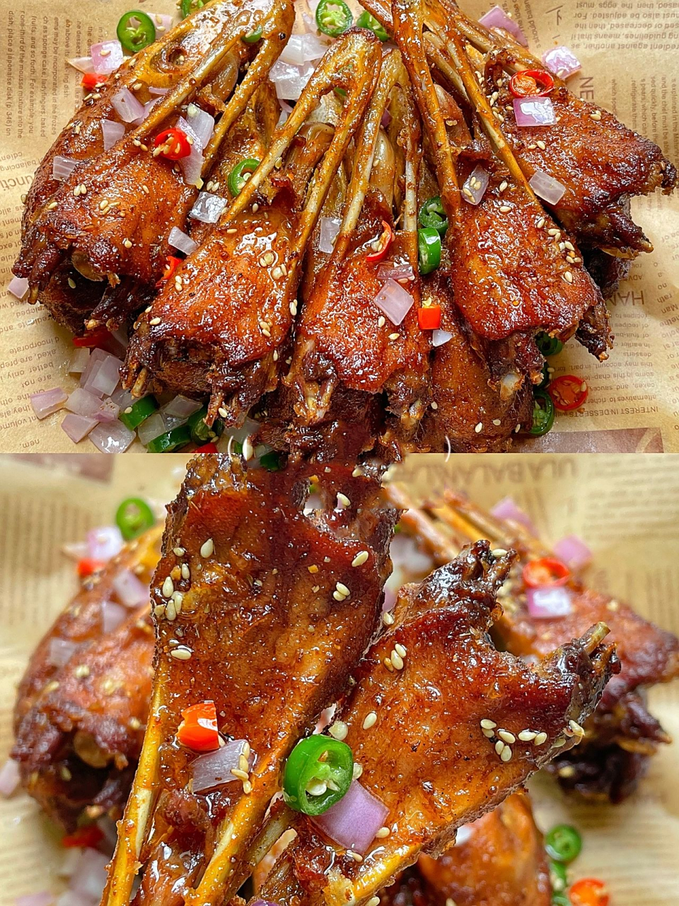 椒盐鸭下巴～好吃到连骨头都不放过,太香了 比烧烤店的还要好吃百倍