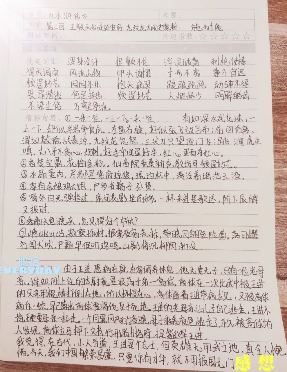 水浒传读书笔记第二回 水浒传读书笔记第二回