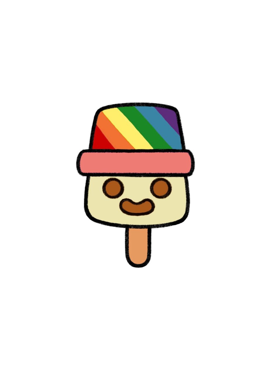 手残党学简笔画附教程7315可爱小雪糕 手残党学简笔画附教程73