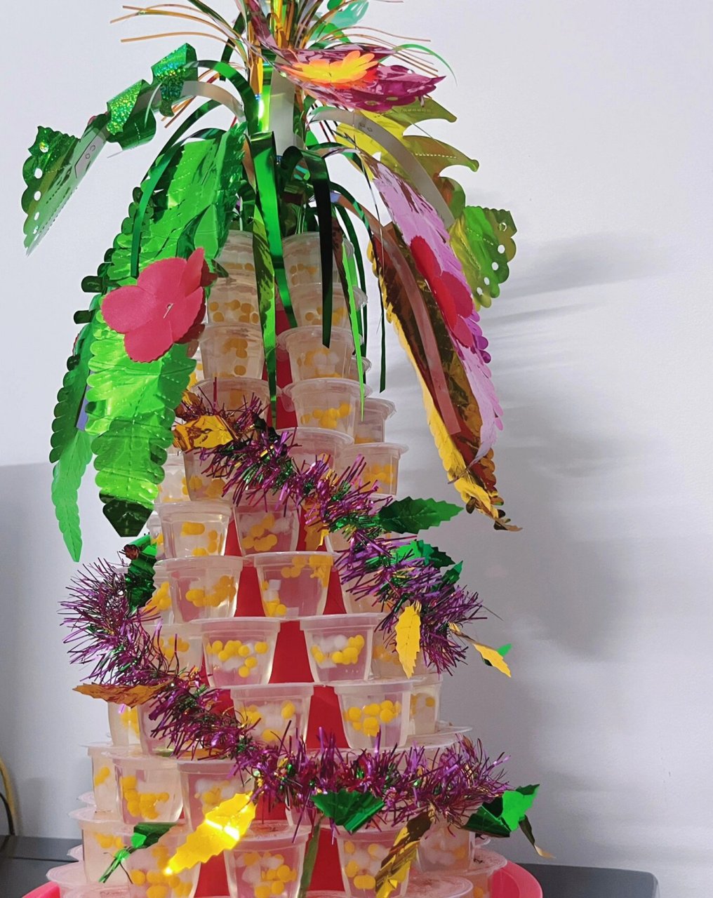 潮汕中秋果冻塔 潮汕地区中秋少不了的果冻塔 每年都是自己做的 好看