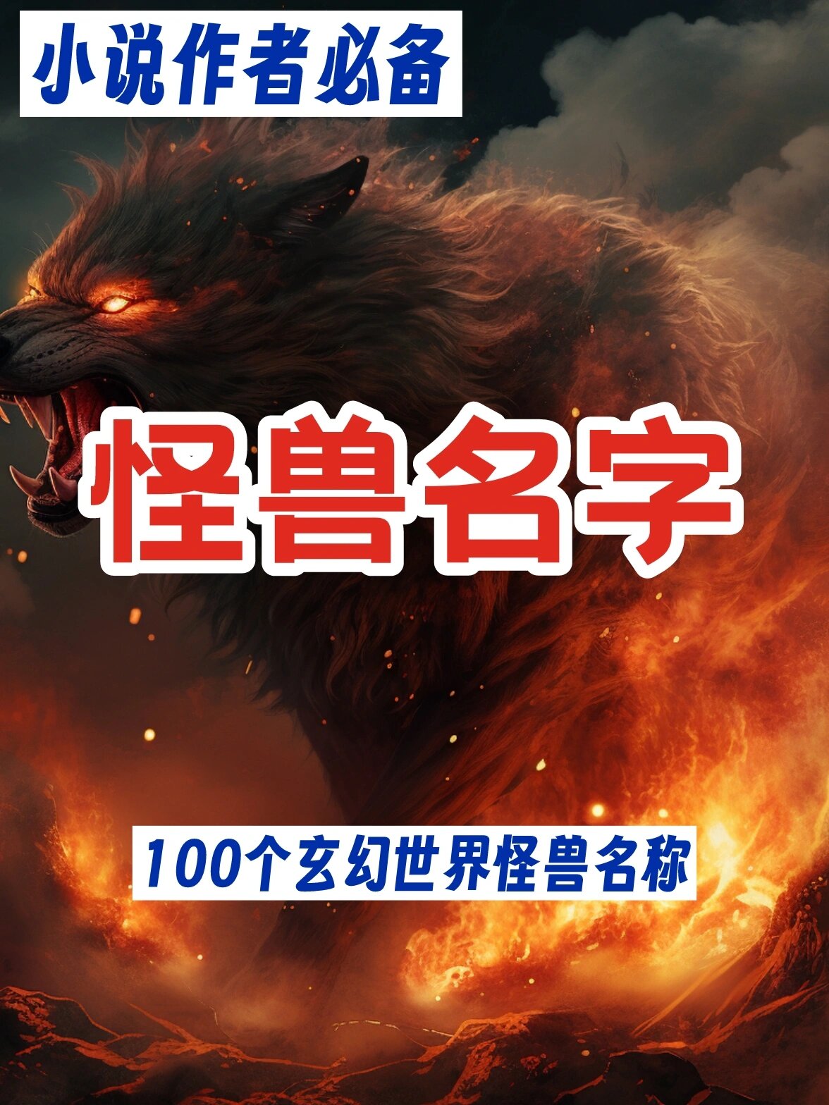 小说素材100个玄幻怪兽名字