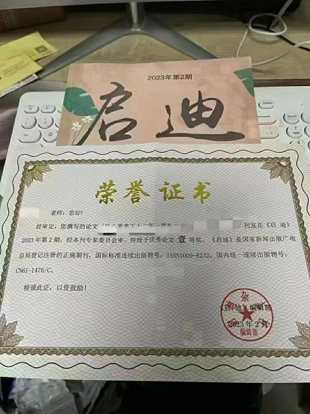 《启迪》省级 龙源 老牌刊