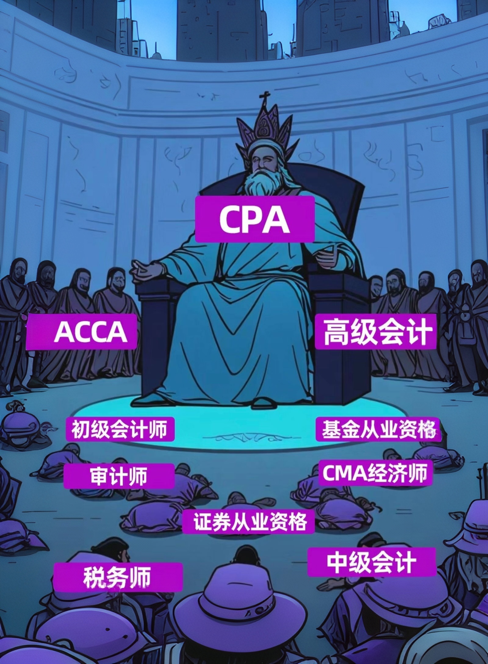 在会计行业cpa就是顶尖了,它不只是为了做账,它需要做更大的数据