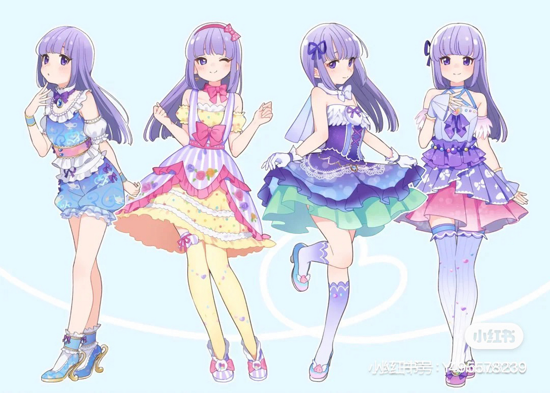 动漫女生站姿半身合集整理    4—6头身