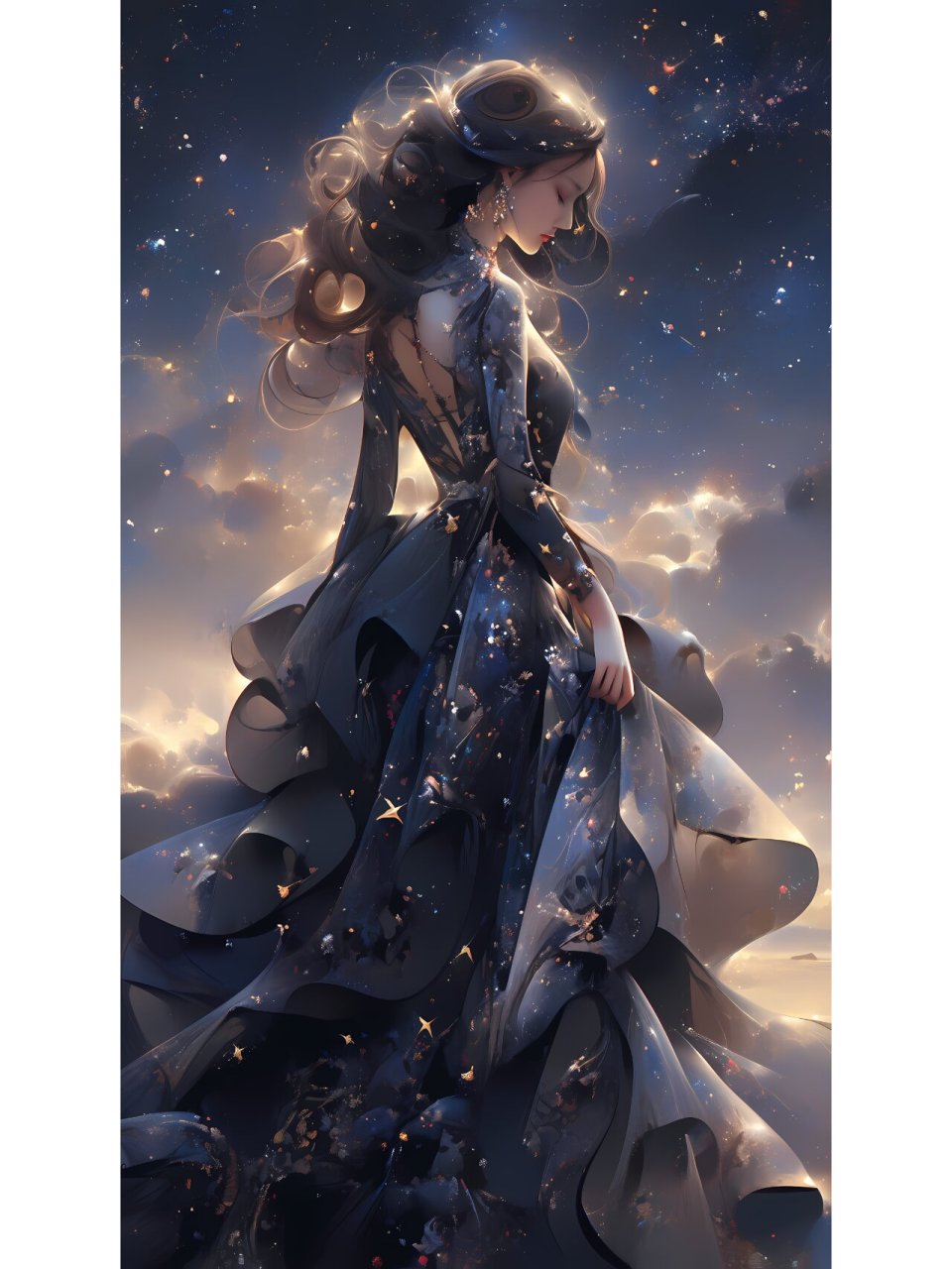 头像壁纸|月光女神 因为喜欢, 所以想为你摘下日月星辰.