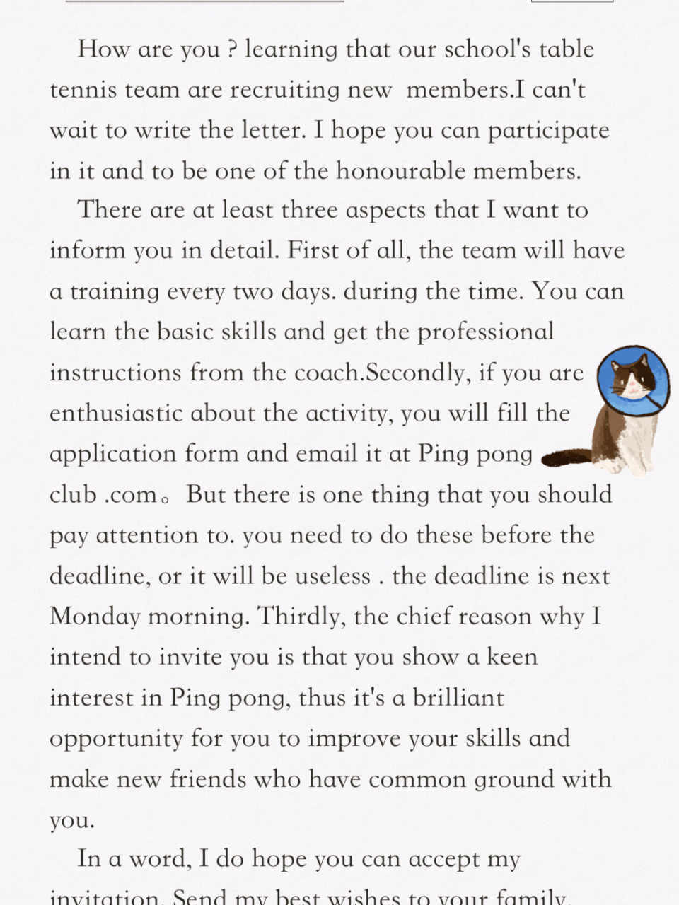 周六放大招972017全国Ⅲ卷英语作文模板 [赞同]题目,你所在的校乒乓