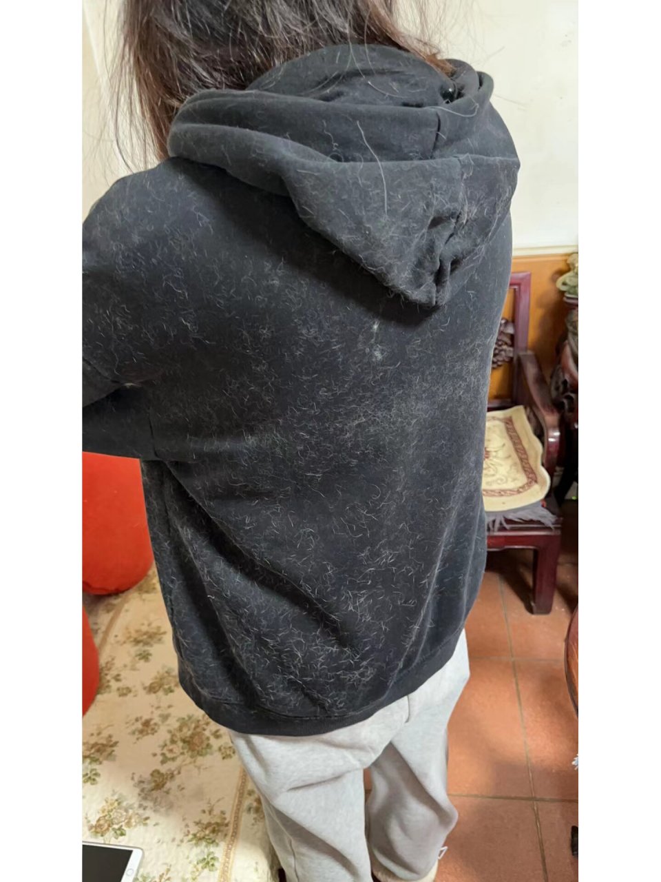 海宁卖獭兔毛的派克服掉毛掉成这样? 是没问题的嘛?