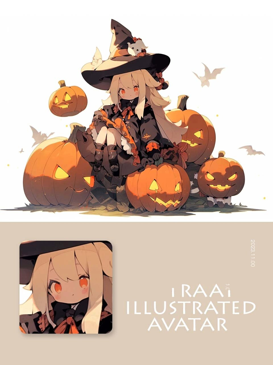 q版女生 | 万圣节可爱头像(二) 爱不释手的小南瓜,走到哪都带着你