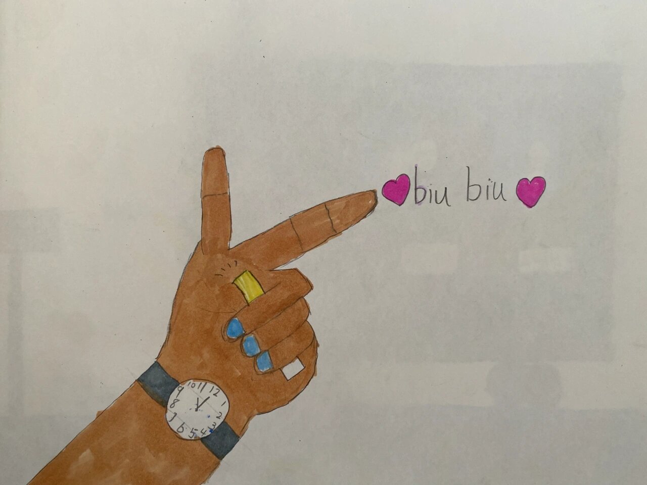 苏少美术版四年级上册《会说话的手(一)》学生作品