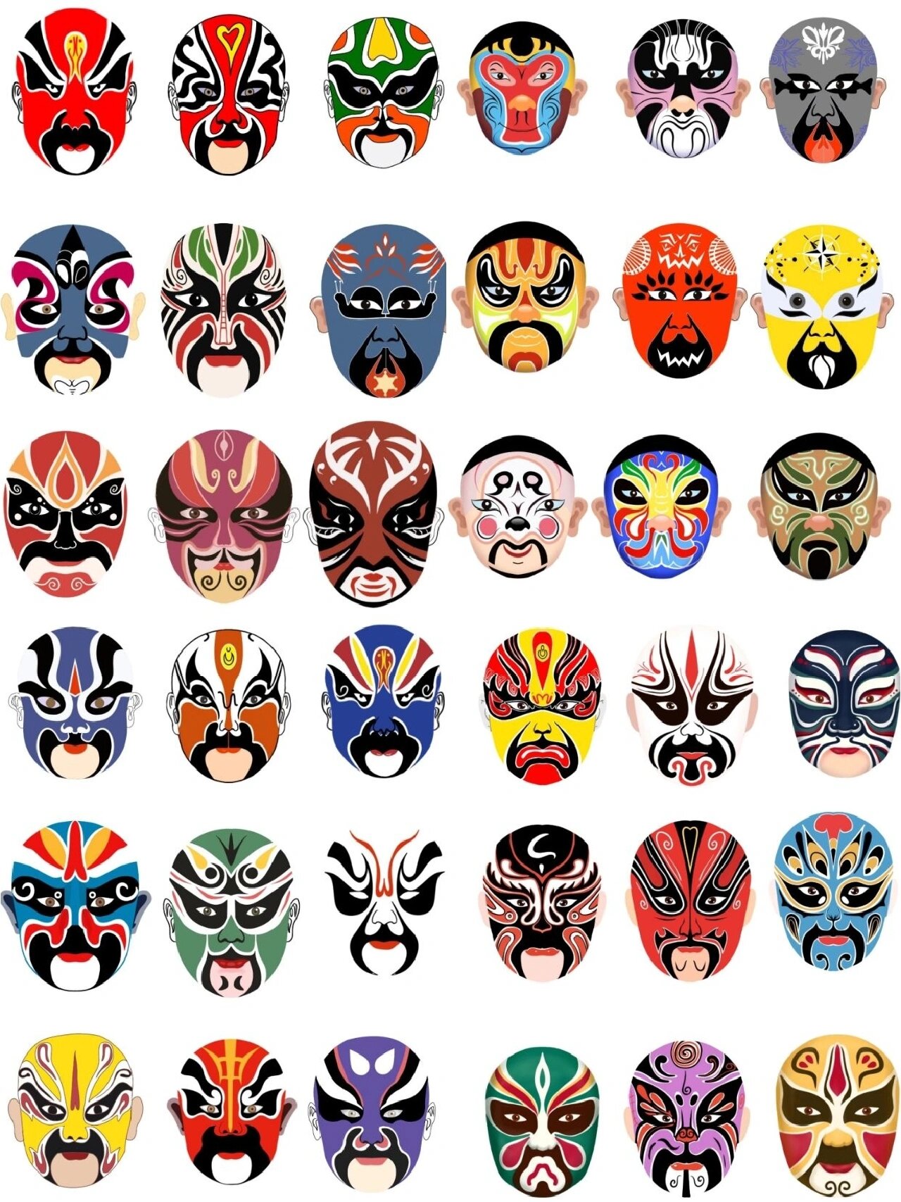 🔥京剧脸谱素材分享