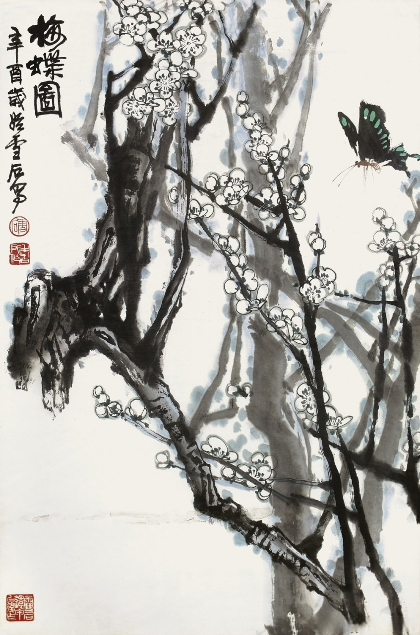 画家白雪石笔下的梅花