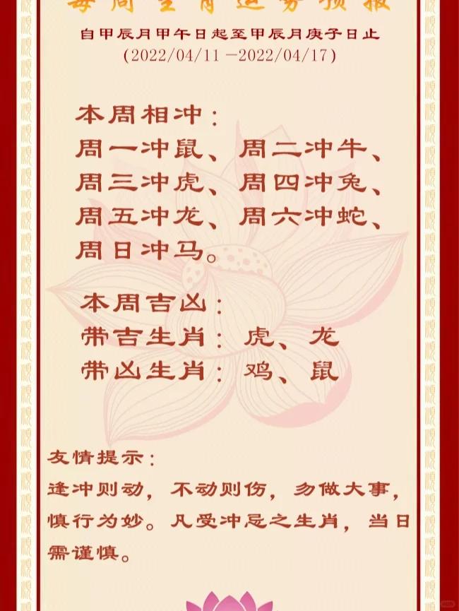 生肖最新每周运势查询图(12生肖一周运势预报53166)