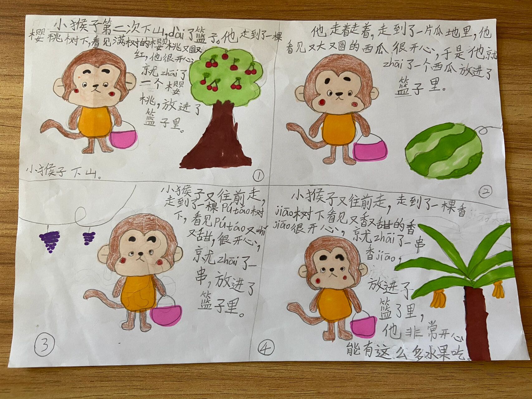 一年级下册语文 | 《小猴子下山》续编
