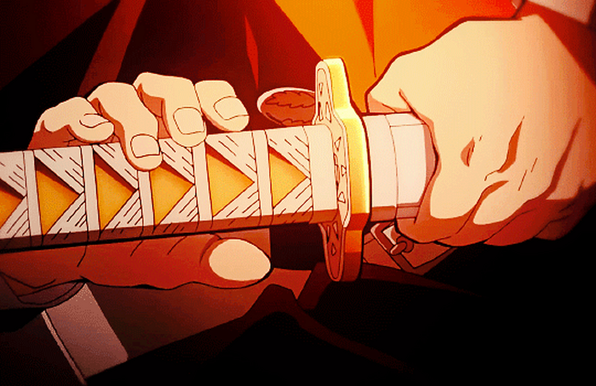 《鬼灭之刃》中帅气的拔刀动作!