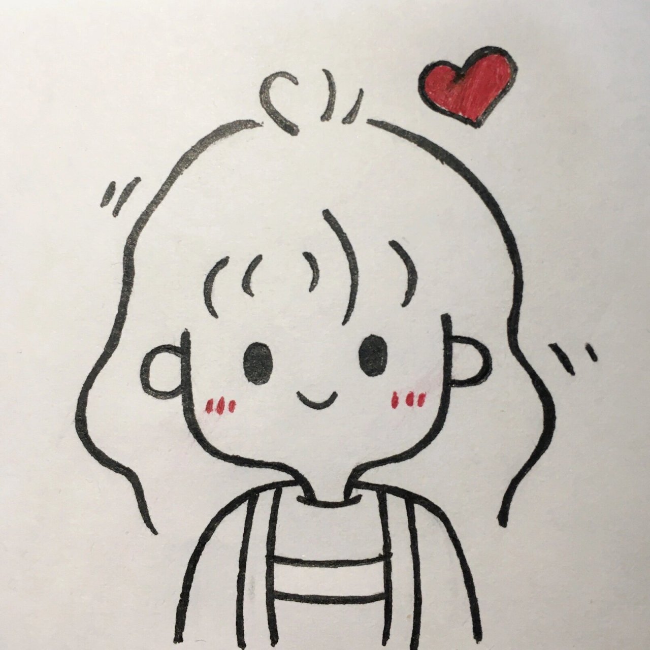 简单的女孩头像 手残党每天学简笔画附教程99 之前有小可爱想看我画