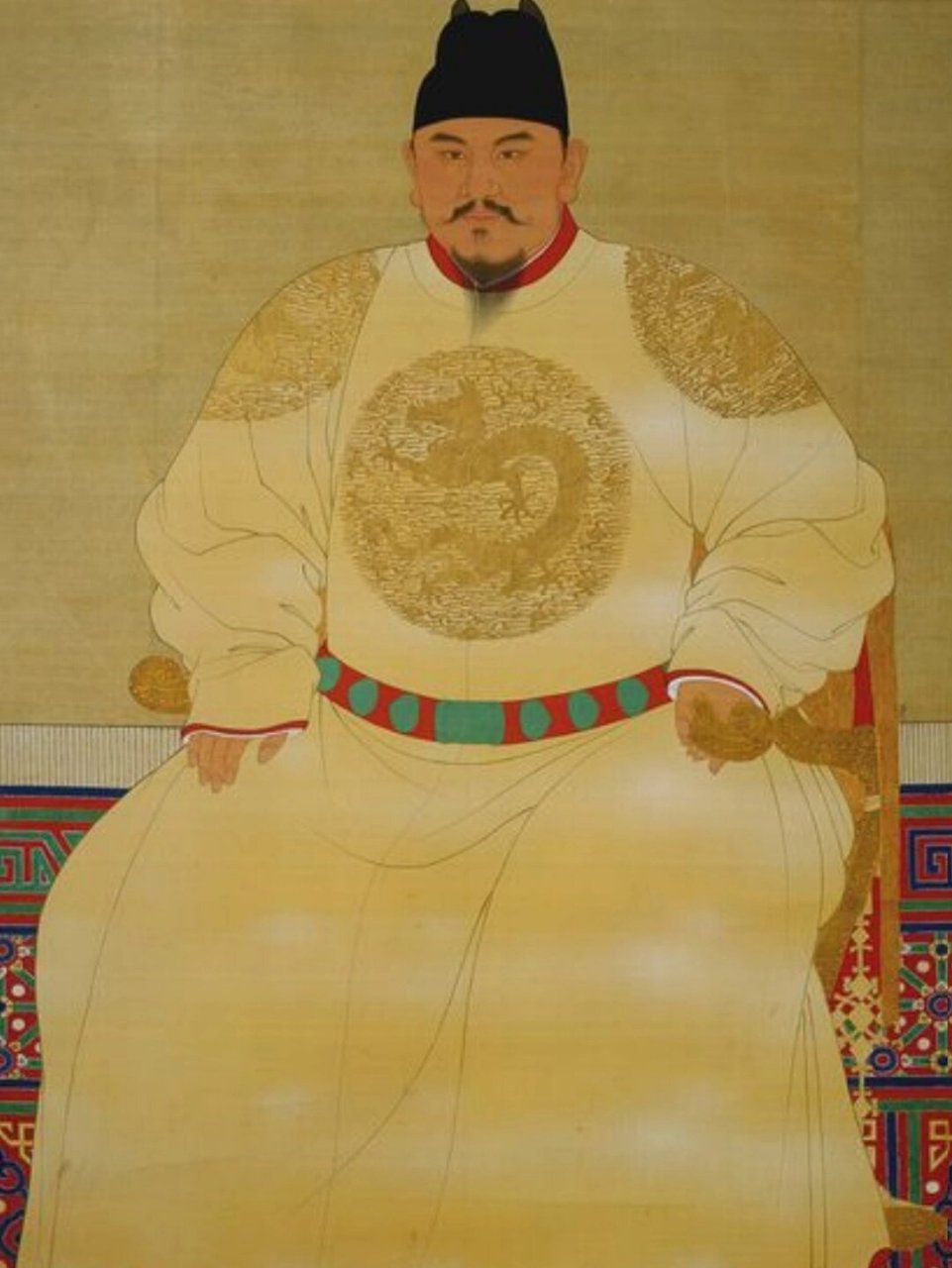 大明太祖高皇帝全身像立轴