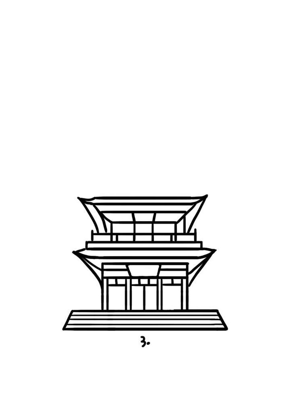 韩国标志建筑简笔画图片
