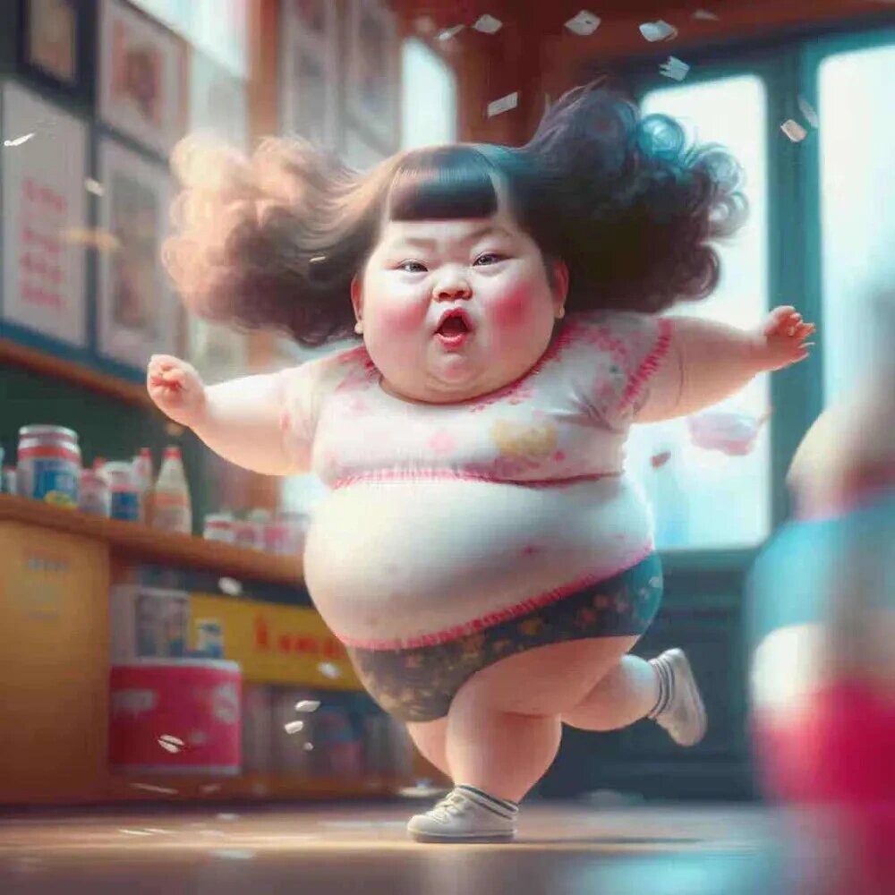 网络超火的胖妞可爱头像图片