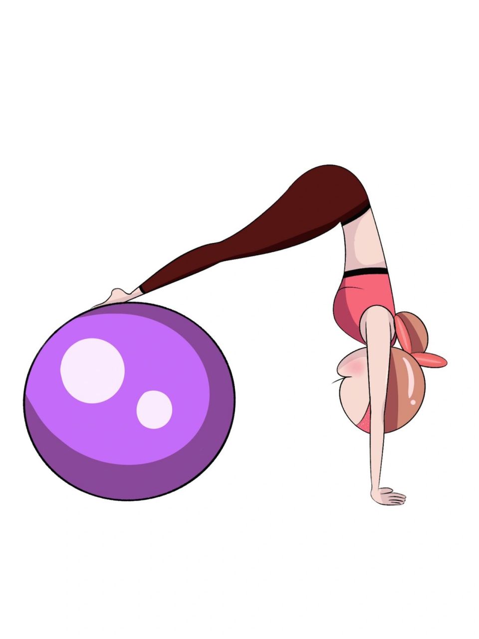 球瑜伽插画|球瑜伽体式—下犬式 球瑜伽系列学习整理中… 今日开始球