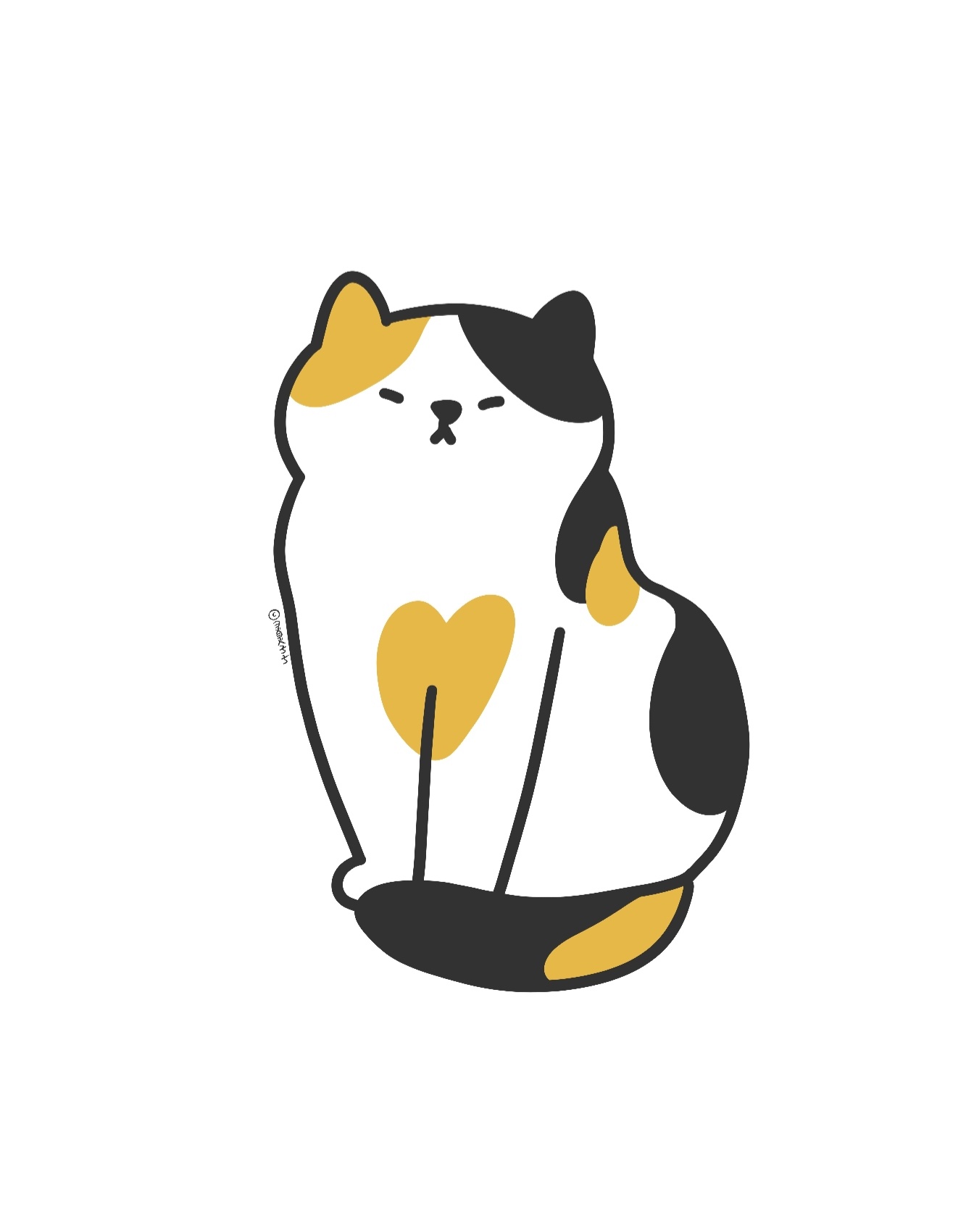 三花猫绘画合集 续画完奶牛猫以后 第二个便是画