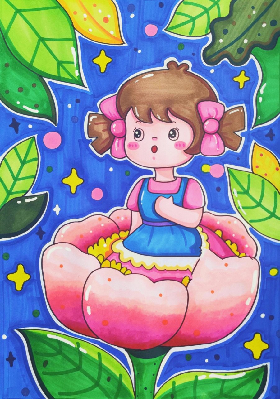 儿时的童话故事拇指姑娘丨儿童画