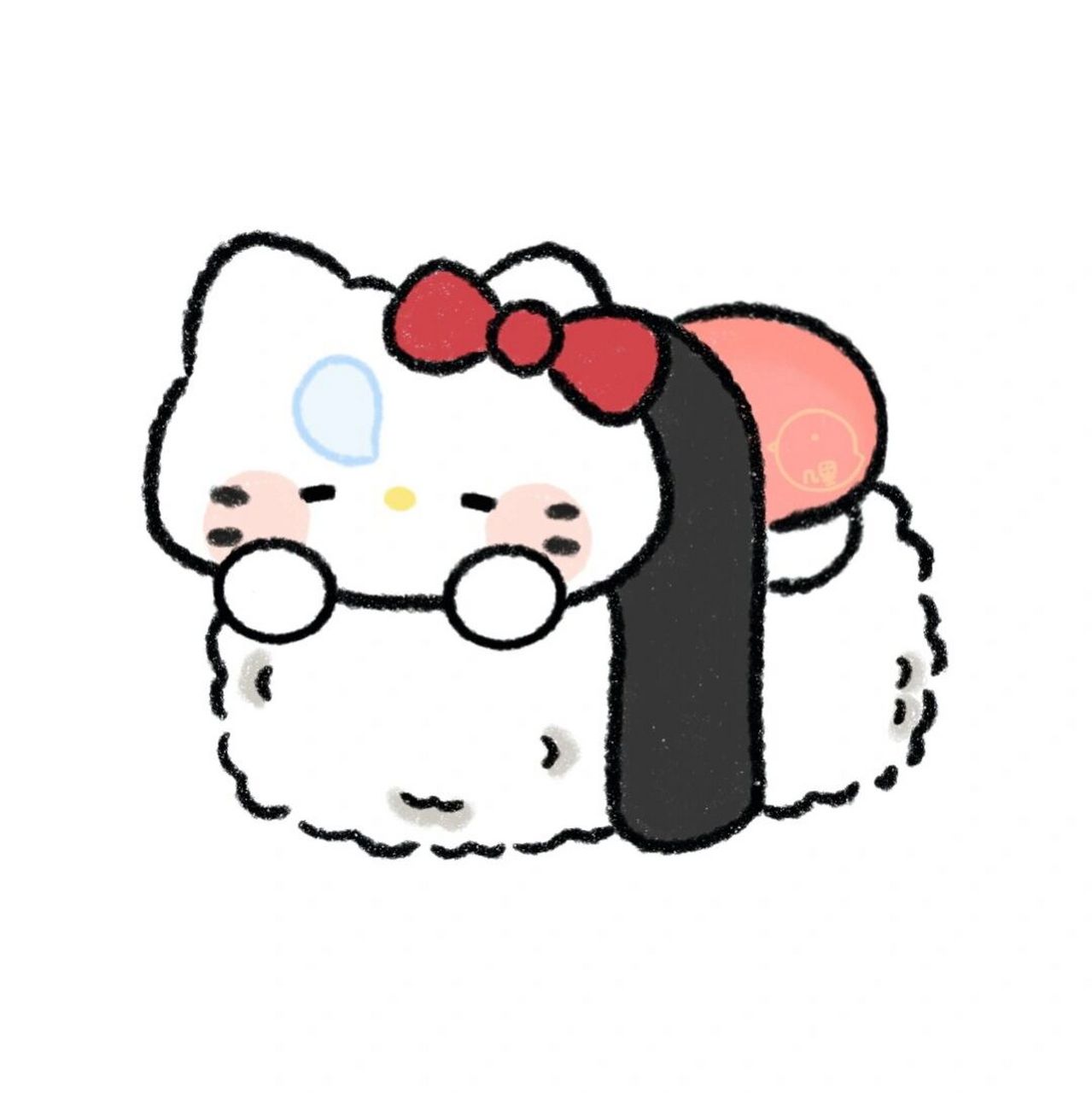 简笔画头像|【kitty寿司】(附过程) #画画的日常# #可爱头像# #简约
