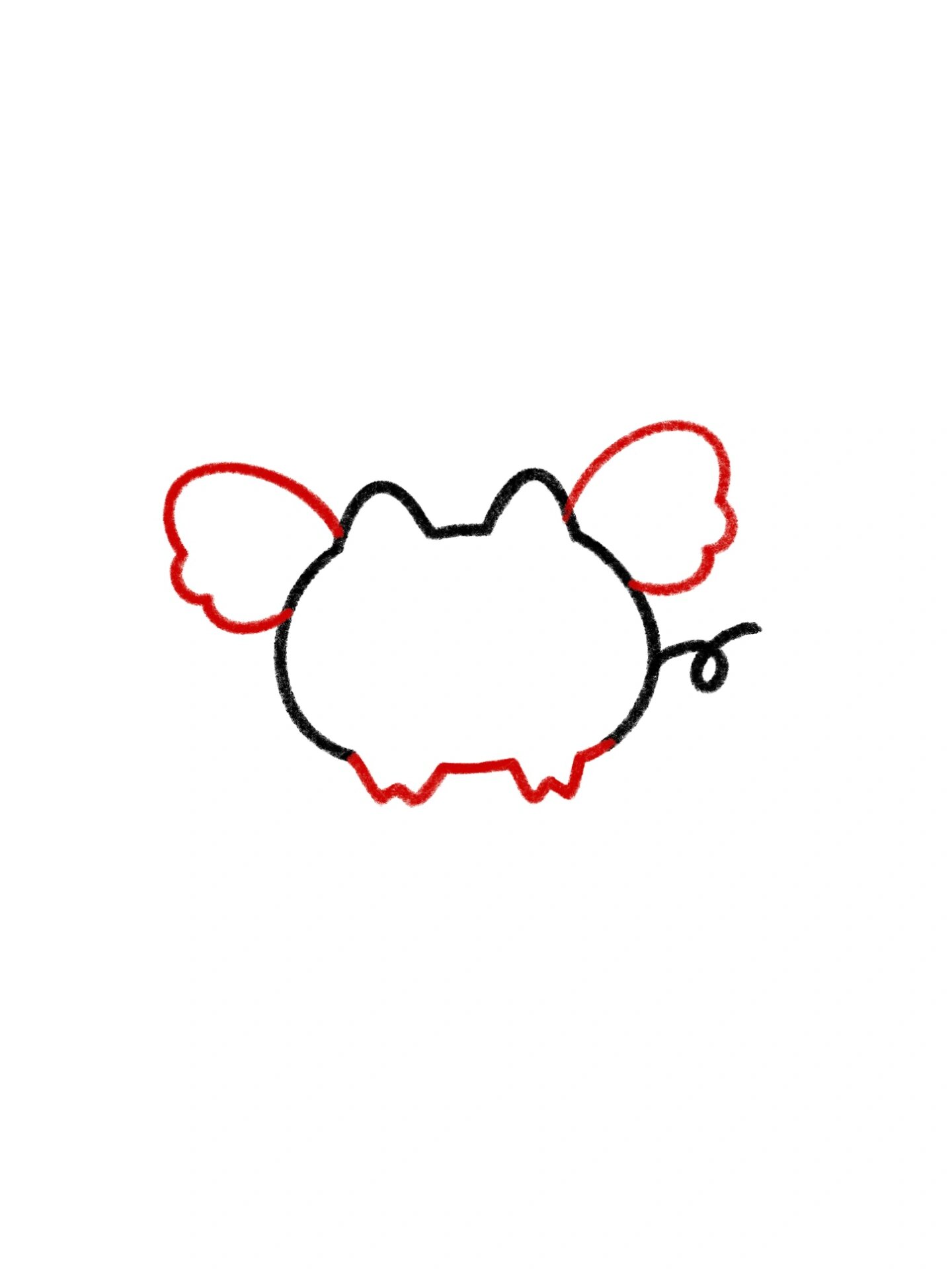 飞天小猪天使7315手残党学简笔画附教程