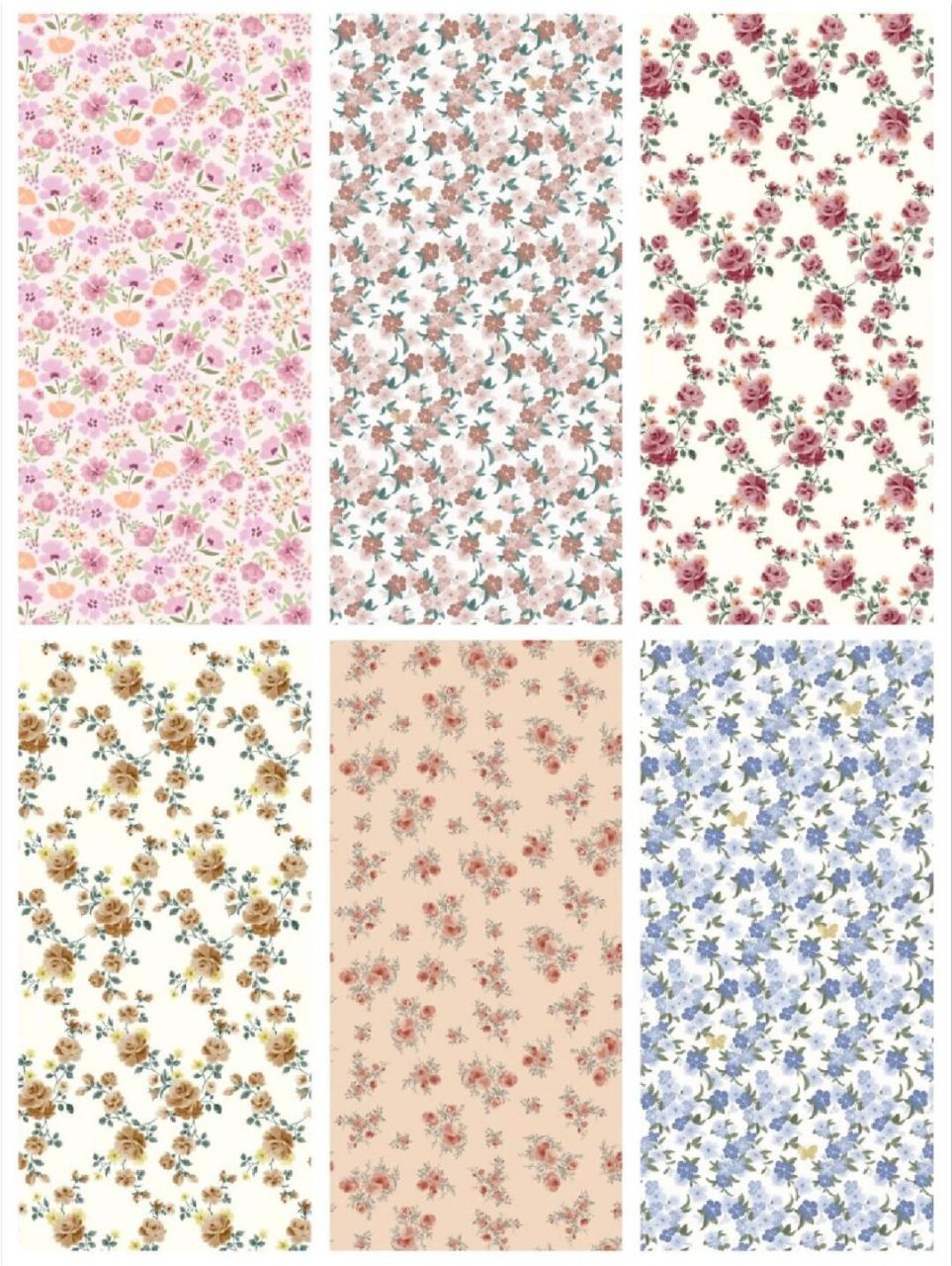 719期 韩系复古小碎花系列 图案壁纸 最近大家都喜欢小碎花,多上新几